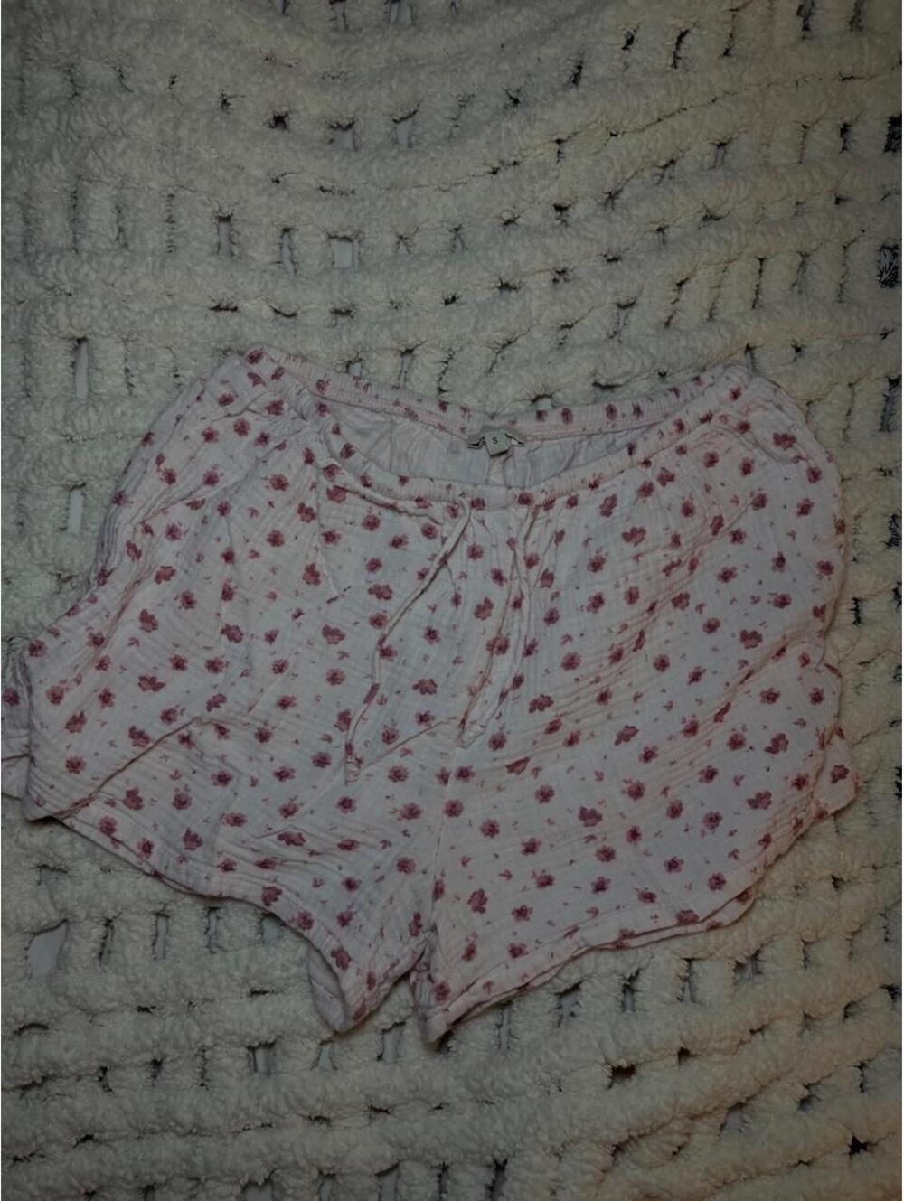 Women's Pink and White Shorts